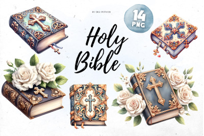 Watercolor Holy Bible Bundle | PNG cliparts