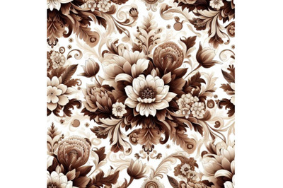 8 Seamless white floral pattern w bundle