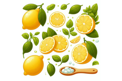 8 Lemon set with citrus and  bundle