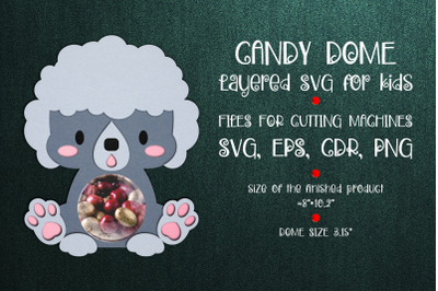 Poodle Dog | Candy Dome Template | Sucker Holder | Paper Craft Design