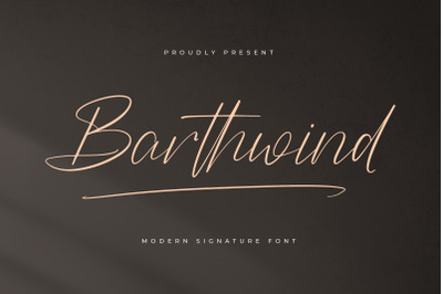 Barthwind - Modern Signature Font