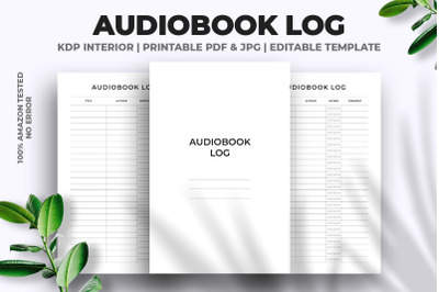 Audiobook Log KDP Interior