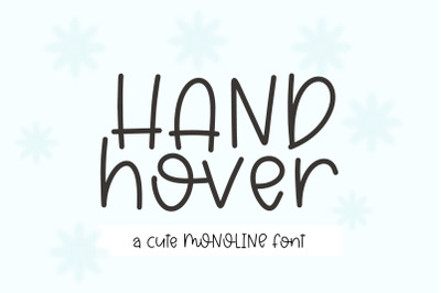 Hand Hover - A Cute Monoline Font