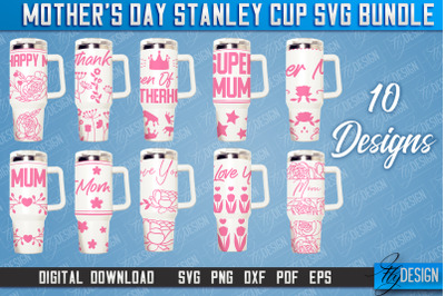 Mothers Day 40oz Stanley Cup Tumbler Bundle | Mom Cold Cup | Gift