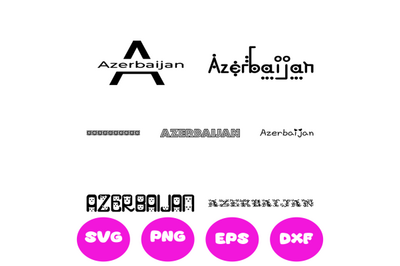 AZERBAIJAN COUNTRY NAMES SVG CUT FILE