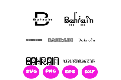 BAHRAIN COUNTRY NAMES SVG CUT FILE