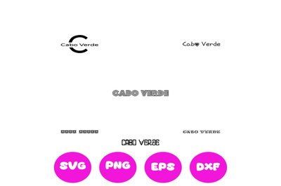 CABO VERDE COUNTRY NAMES SVG CUT FILE