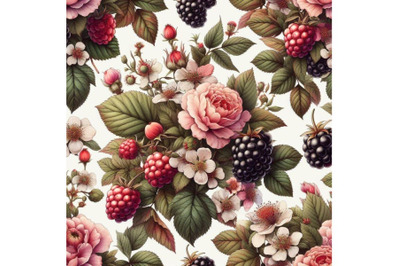 8 Seamless floral background with bundle