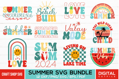 Summer SVG Bundle, Summer Quotes Bundle