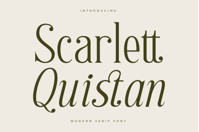 Scarlett Quistan - Modern Serif Font