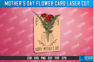 Mother&amp;&23;039;s Day Flower Card | Greeting Cards | Granny Gift | CNC File
