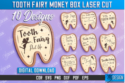 Tooth Fairy Money Box Bundle| Money Holder Laser Cut Design | CNC