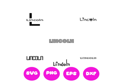 LINCOLN BOY NAMES SVG CUT FILE