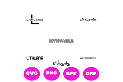 LITHUANIA COUNTRY NAMES SVG CUT FILE