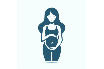 8 Pregnant woman icon.Woman pregn bundle