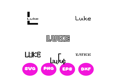 LUKE BOY NAMES SVG CUT FILE