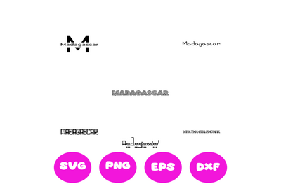 MADAGASCAR COUNTRY NAMES SVG CUT FILE