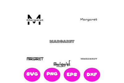 MARGARET GIRL NAMES SVG CUT FILE