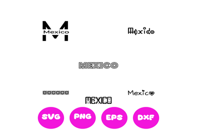 MEXICO COUNTRY NAMES SVG CUT FILE