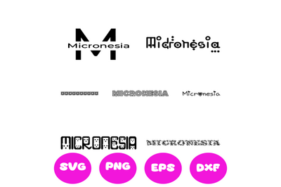 MICRONESIA COUNTRY NAMES SVG CUT FILE