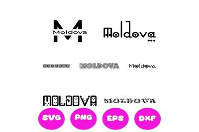 MOLDOVA COUNTRY NAMES SVG CUT FILE