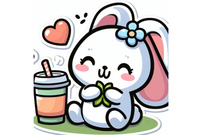 8 Kawaii Sticker of cute  bundle