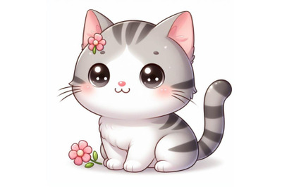 8 cute cat white background C bundle