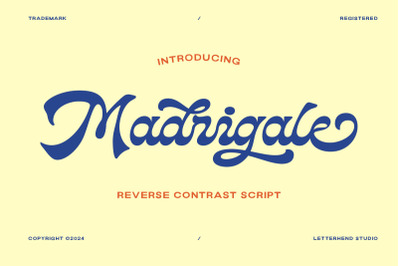 Madrigale - Reverse Contrast Script