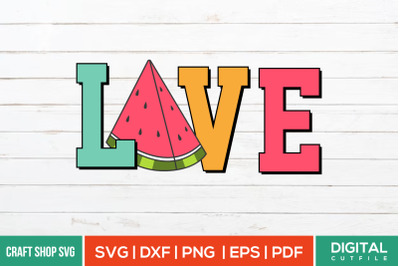 Love SVG, Summer Retro Quote SVG Cut File