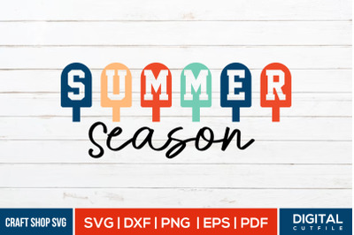 Summer Season SVG, Summer Retro SVG Cut File
