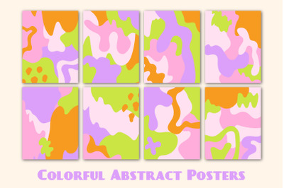 Colorful Abstract Posters Liquid Psychedelic Backgrounds