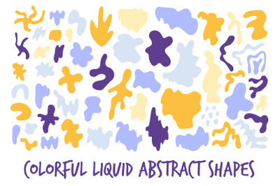 Colorful Liquid Abstract Shapes PNG Clipart