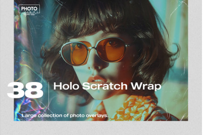 Holo Scratch Wrap Effect Photo Overlays