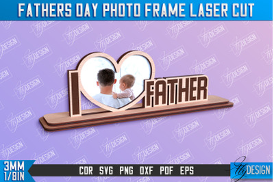 Fathers Day Photo Frame | Grandpa Gift | Home Design | CNC File
