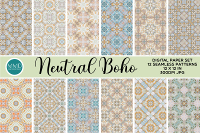 Neutral Boho Seamless Patterns