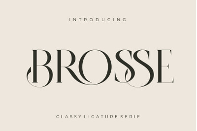 BROSSE Classy Ligature Serif
