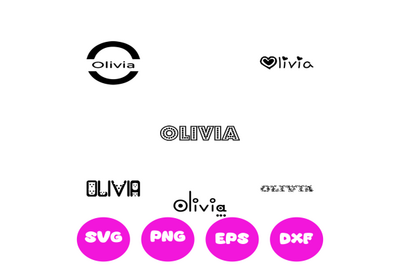 OLIVIA GIRL NAMES SVG CUT FILE