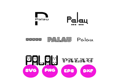 PALAU COUNTRY NAMES SVG CUT FILE