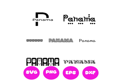 PANAMA COUNTRY NAMES SVG CUT FILE
