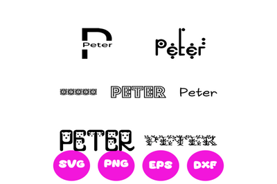 PETER BOY NAMES SVG CUT FILE