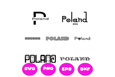 POLAND COUNTRY NAMES SVG CUT FILE