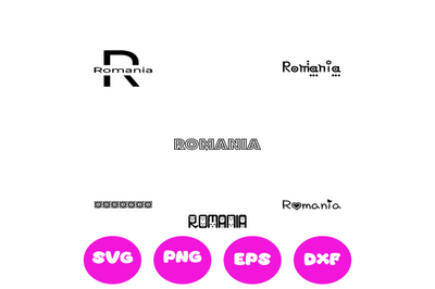 ROMANIA COUNTRY NAMES SVG CUT FILE