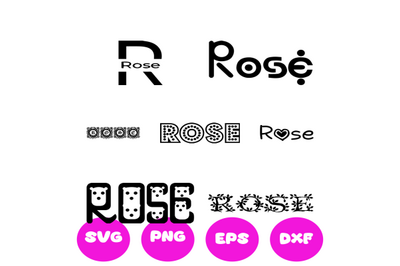 ROSE GIRL NAMES SVG CUT FILE