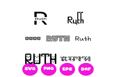 RUTH GIRL NAMES SVG CUT FILE