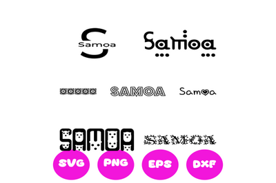 SAMOA COUNTRY NAMES SVG CUT FILE
