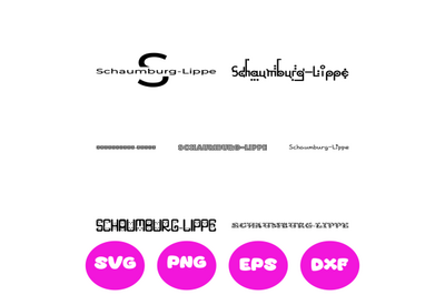 SCHAUMBURG LIPPE COUNTRY NAMES SVG CUT FILE