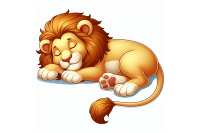 8 sleeping lion white backbundle