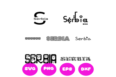 SERBIA COUNTRY NAMES SVG CUT FILE