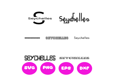 SEYCHELLES COUNTRY NAMES SVG CUT FILE