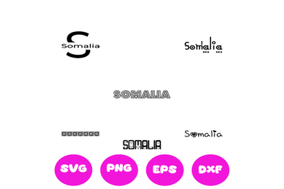 SOMALIA COUNTRY NAMES SVG CUT FILE